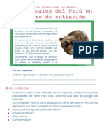 22 de Setiembre C.A Los Animales Del Perú en Peligro de Extinción