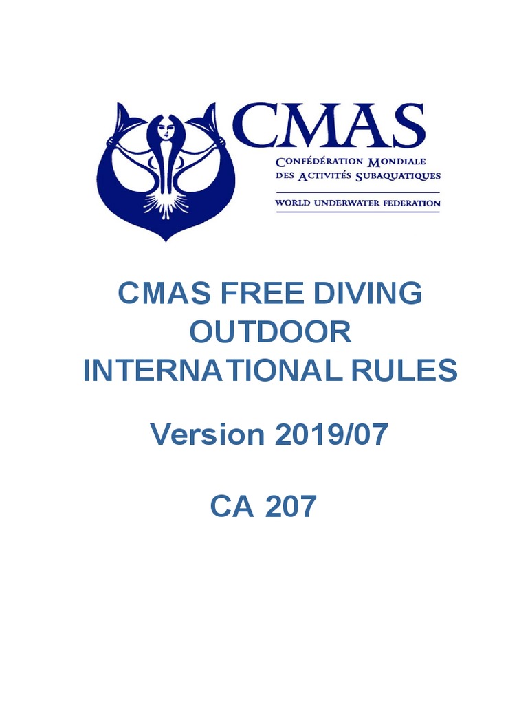 00525712019 Cmas OutdoorFree Diving Competition Rules PDF