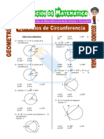 Ejercicios de Circunferencia para Segundo de Secundaria