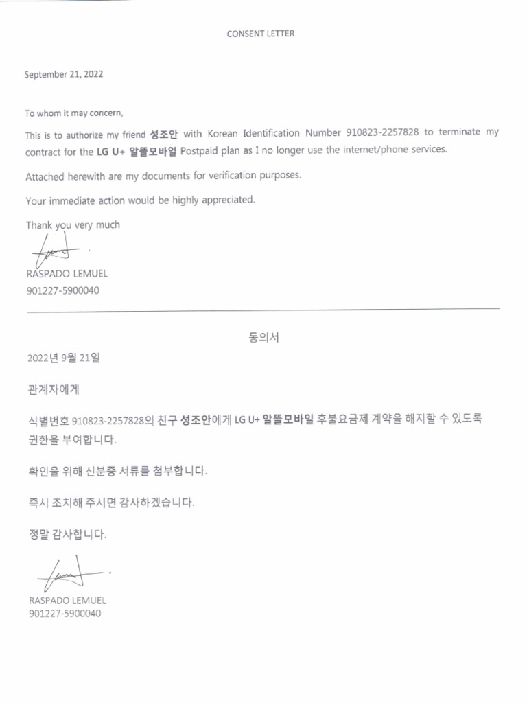 Consent Letter | PDF