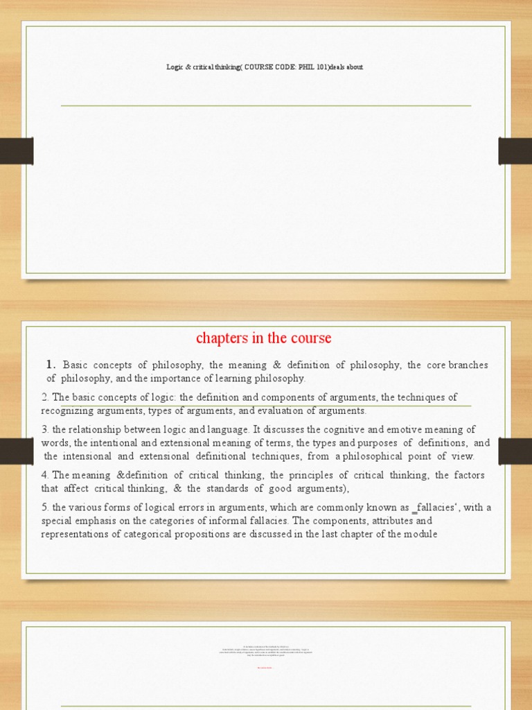 Logic and Critical Thinking in Philosophy | PDF | Argument | Logic