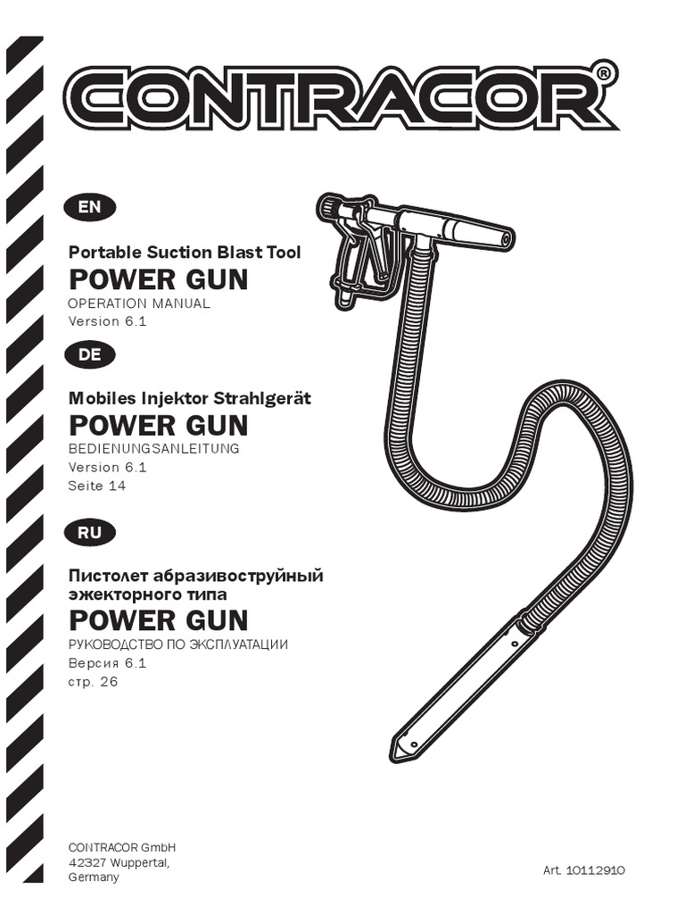 POWER GUN EN DE RU Manual Contracor v6.1 | PDF | Nozzle | Abrasive