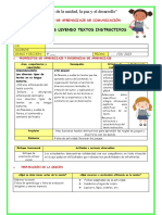 Ses-Lun-Comun-Bienvenida Jugamos Leyendo Textos Instructivos