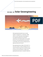 What is Solar Geoengineering - Solar Geoengineering Non-Use Agreement