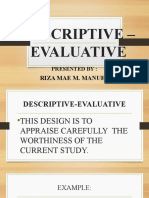 Descriptive - Evaluative