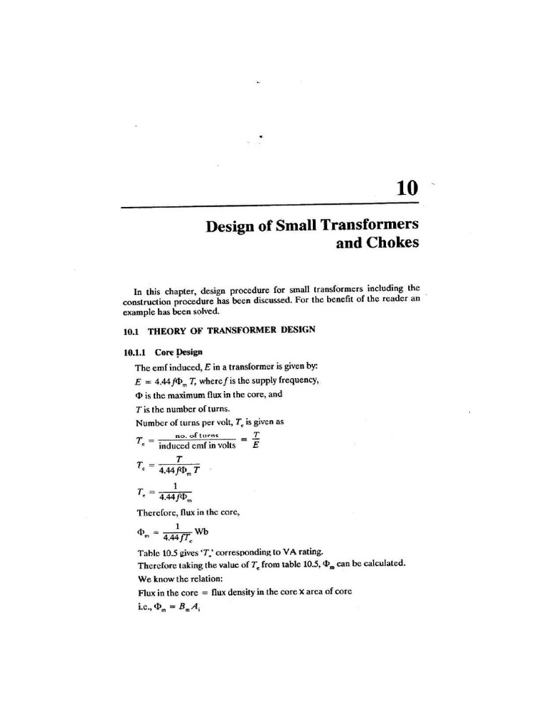 Design of Electrical Transformer | PDF