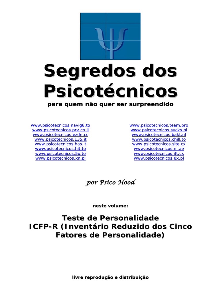 Invent\u00e1rio Reduzido dos Cinco Fatores de Personalidade | PDF