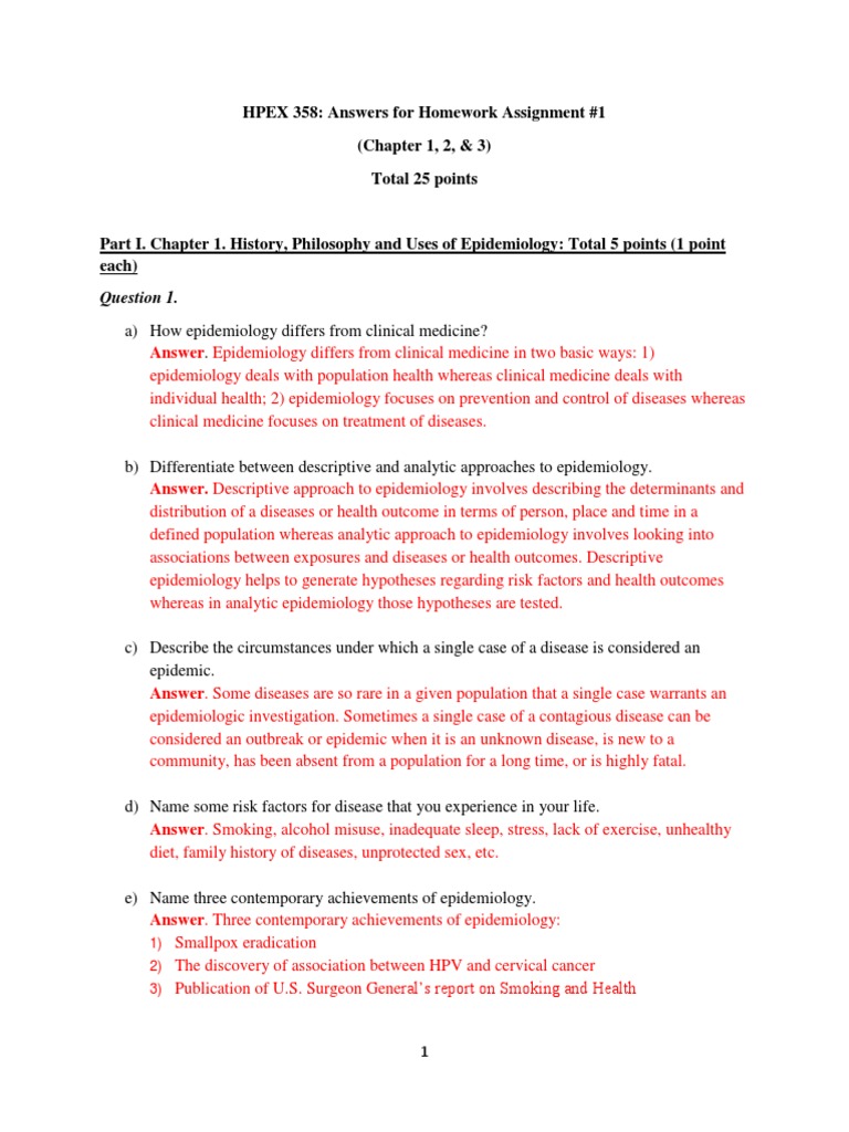 Answer to homework assignment 1 pdf