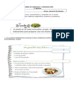 EV. LENGUAJE 3° La Receta