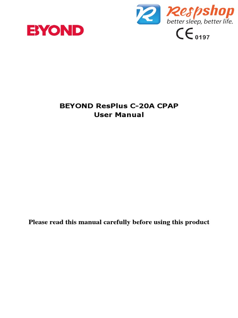 ResPlus C-20A CPAP User Manual | PDF