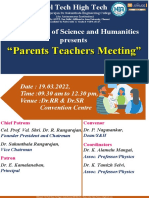 S &H Parents-Teachers - 19.03.22 Invitition