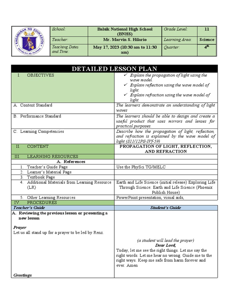 Dlp For Final Demo Sir Marvin Pdf