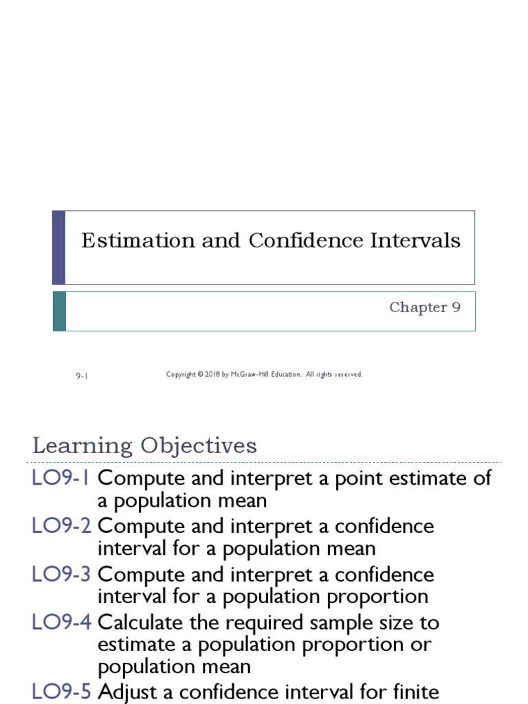 Lind Chapter 09 MCW | PDF | Confidence Interval | Sample Size Determination