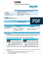 Planificación de La Sesión de Aprendizaje