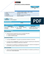 Planificación de La Sesión de Aprendizaje