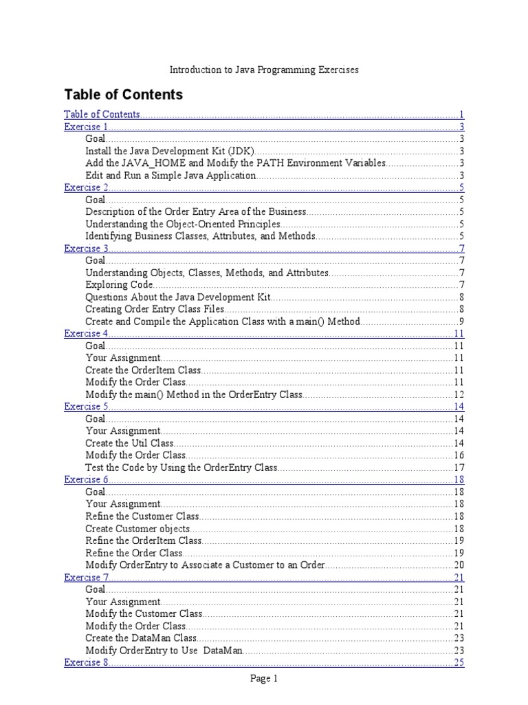 Java Programming Exercises | Download Free PDF | Constructor (Object ...