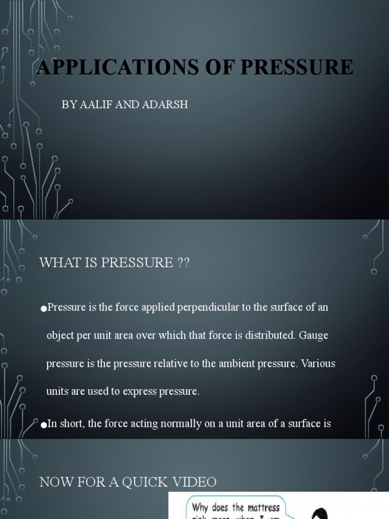 On Applications of Pressure by Aalif and Adarsh 2.0 PDF