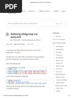 Deleting Diskgroup Via Asmcmd