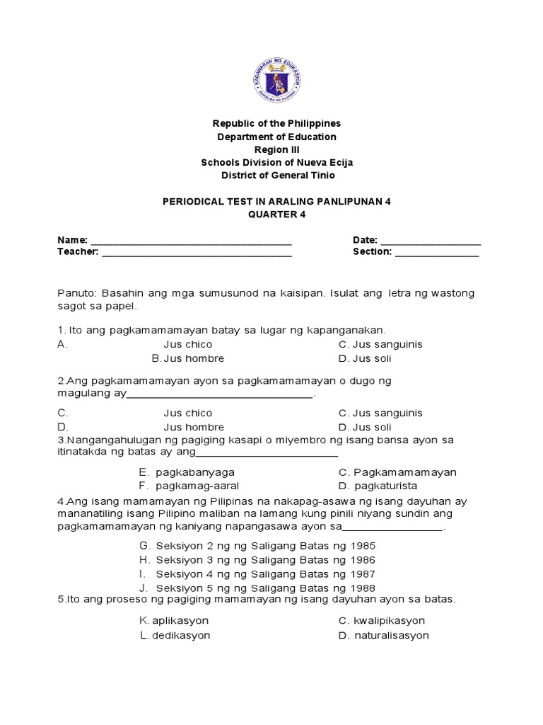 G4 Q4 PT Ap | PDF