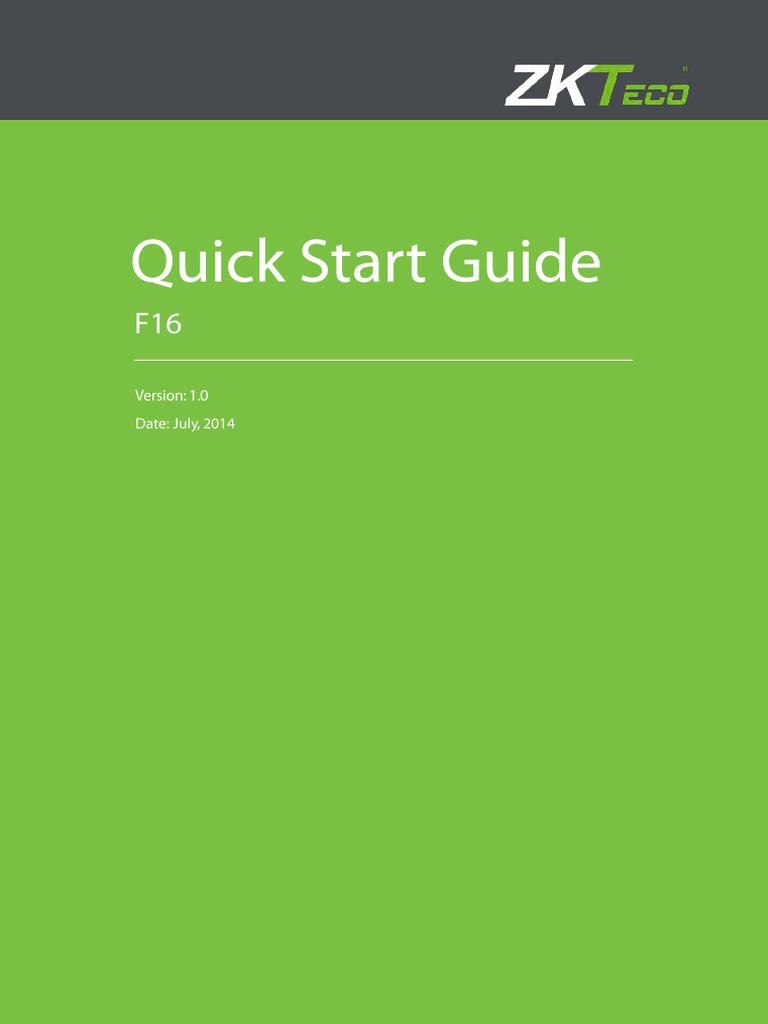 f16 Quick Start Guide | PDF