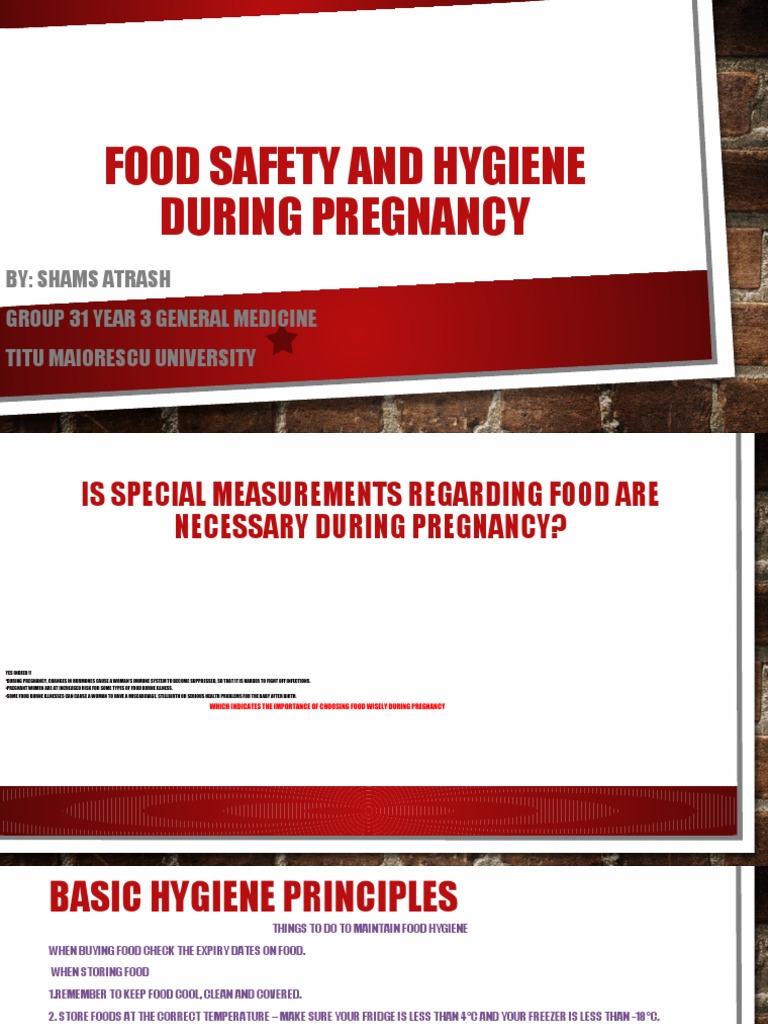 Food Safety and Hygiene During Pregnancy PDF Dietary Supplements