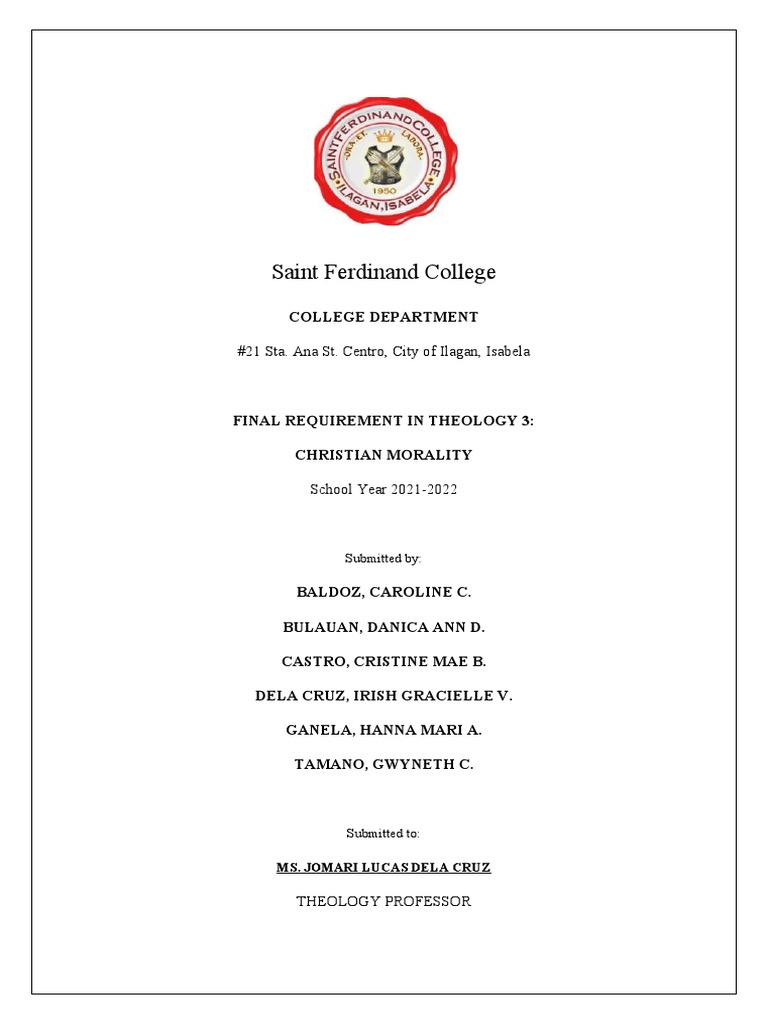 Theology Final Requirement | PDF