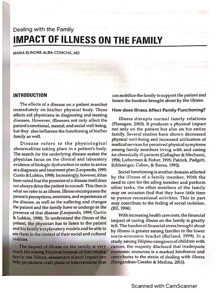 Impact of Illness On The Family | PDF