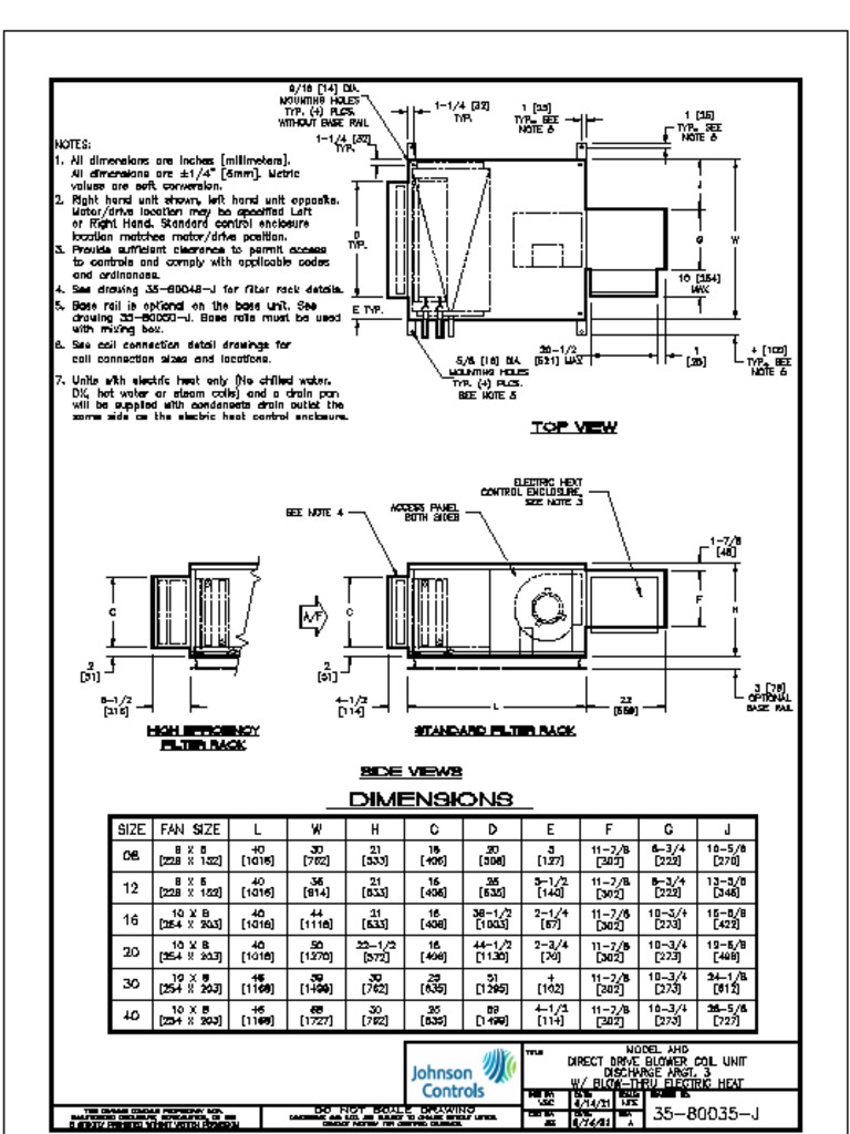 AHD Dimensional Submittals PDF