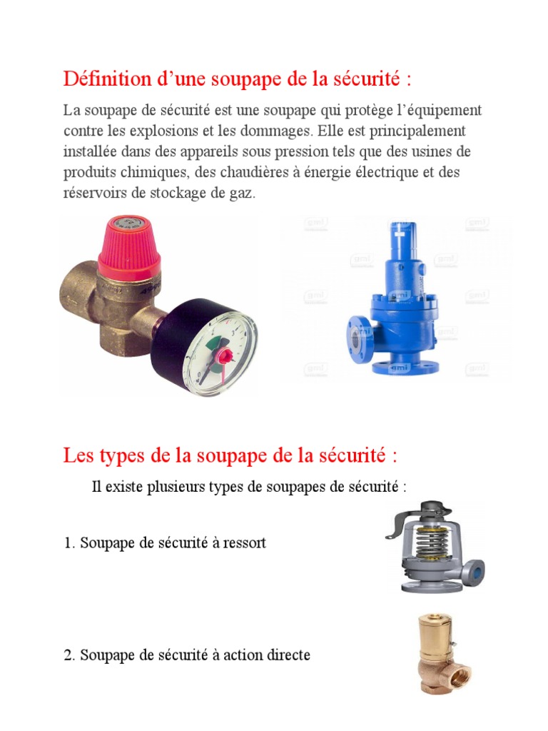 Fonctionnement des soupapes de sécurité PDF — free download