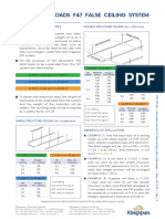 Kingspan - F47-TZ Suspended Ceiling Load Table - Datasheet - Spain - EN