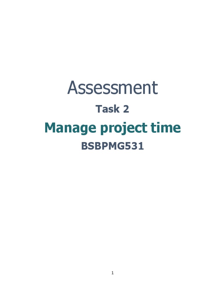 BSBPMG531 Project Time Management Assessment | PDF | Business | Art