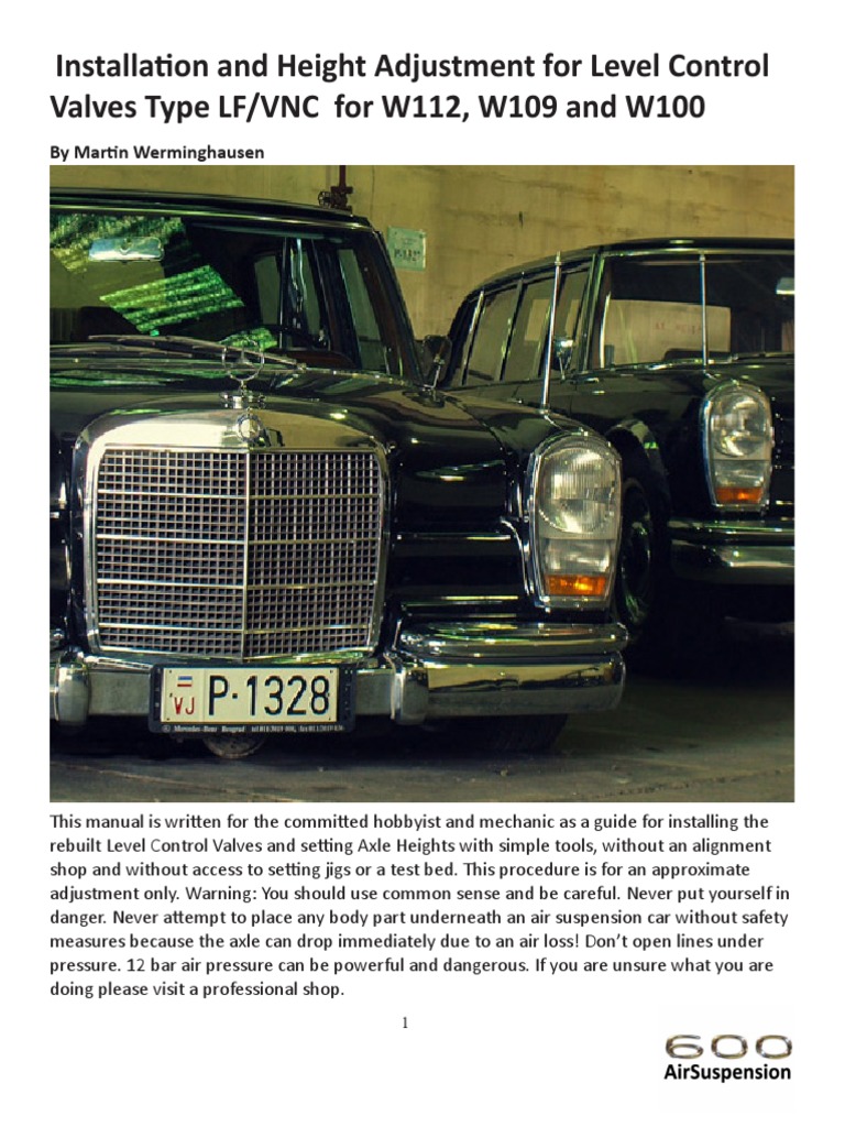 Manual For Axle Height Adjustment Download Free PDF Valve Leak