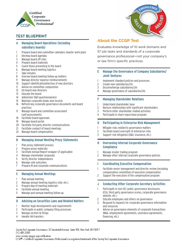 Test - Blueprint - CCGP | PDF