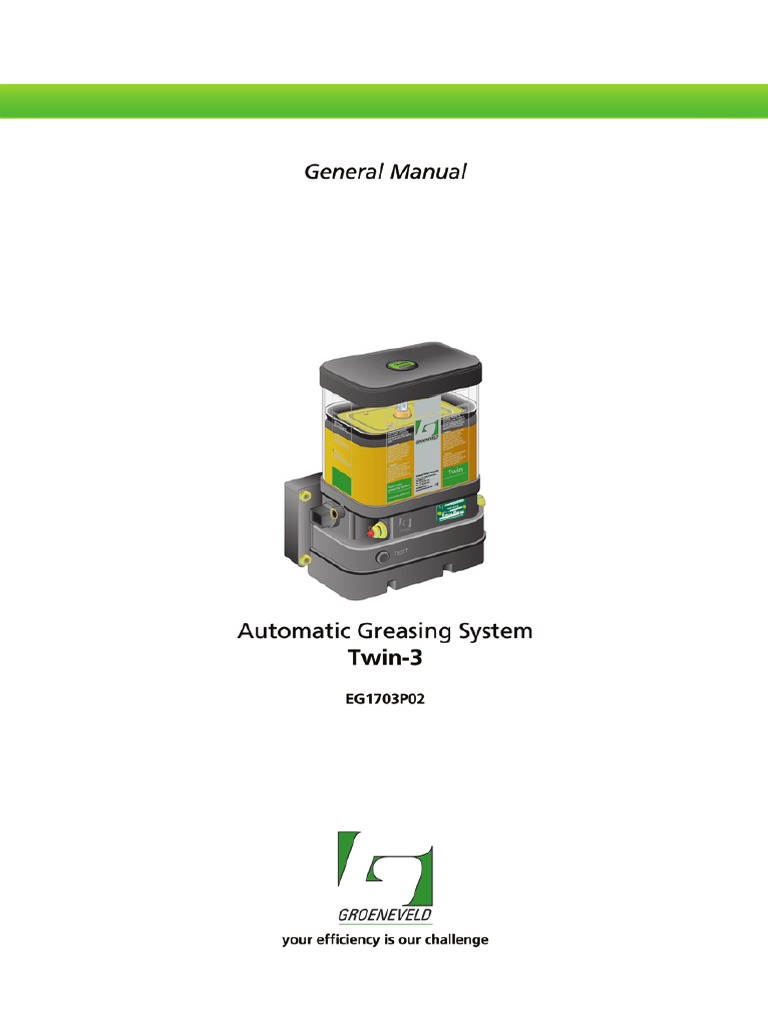 Groeneveld General Manual Twin3 PDF Pump Valve