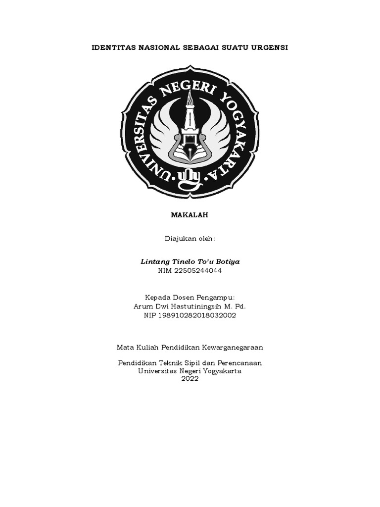 Identitas nasional sebagai suatu urgensi pdf