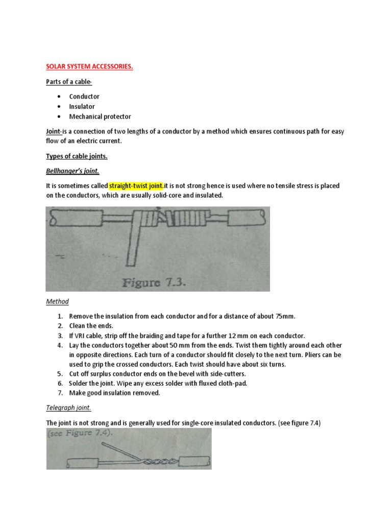 Electrical Cable Joint Techniques | PDF | Switch | Electrical Wiring