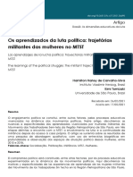 Os Aprendizados Da Luta Política - Trajetórias Militantes Das Mulheres No MTST