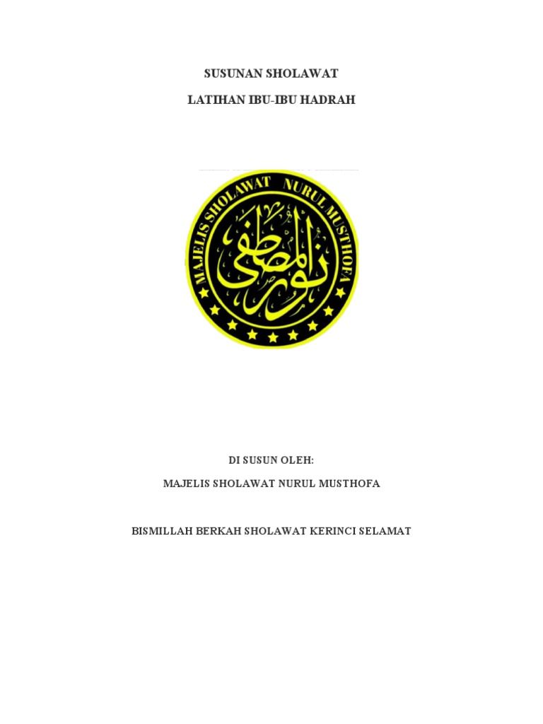 Susunan Sholawat Latihan Ibu Hadroh Pdf