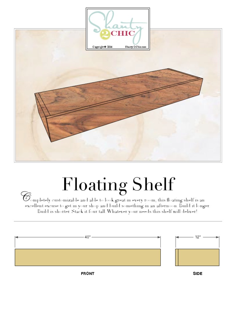 Floating Shelf Plans Pdf