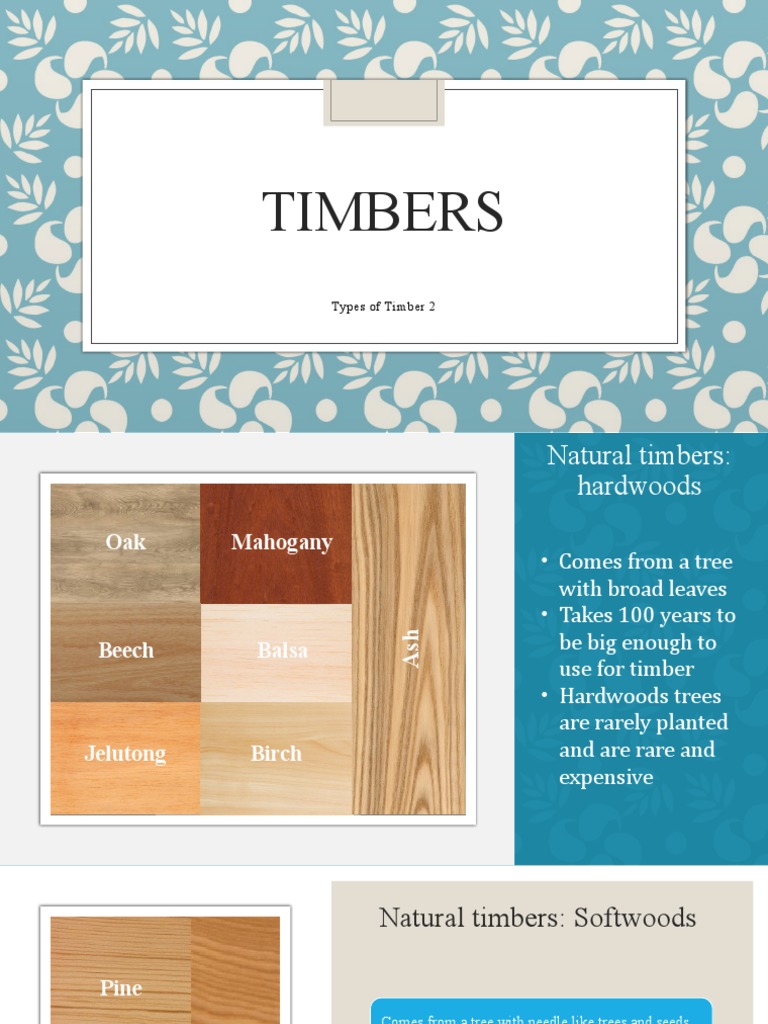 Types of Timber 2 | PDF