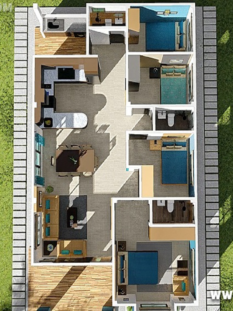 4 Bedroom Design-1-Floor-Plan | PDF