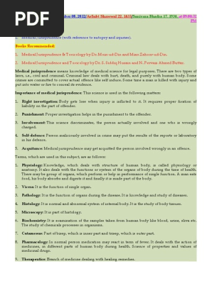 Medical jurisprudence notes