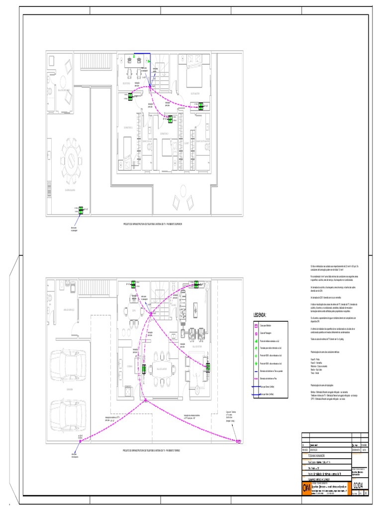 02.04 - Projeto de Tubulação de Telefonia e Antena de TV | PDF ...
