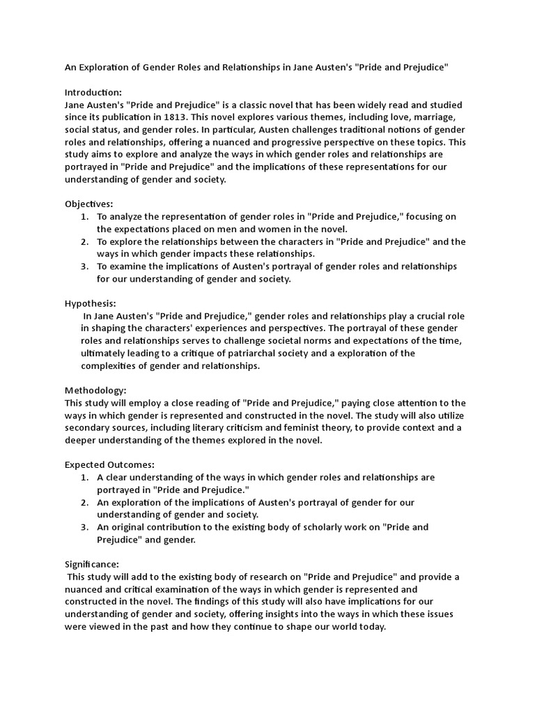 Pride and Prejudice | PDF | Gender | Gender Studies