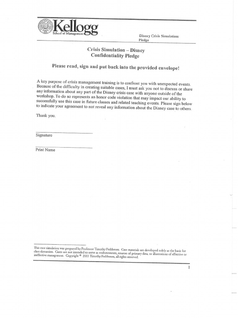 Disney Case Packet PDF