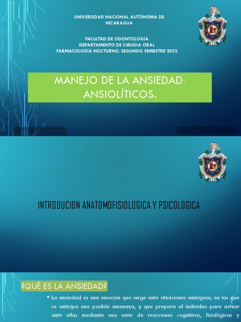 Tratamiento De La Ansiedad Con La Terapia Farmacologica En Odontologica