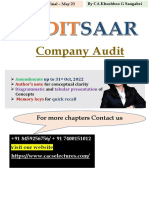 CA Final Audit Company Audit Free Sample Notes