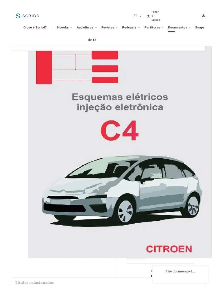 Esquema Elétrico Citroen C4 - PDF | PDF