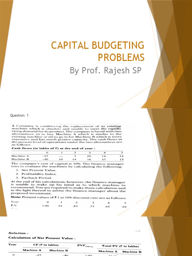 Capital Budgeting Problems Explained | PDF