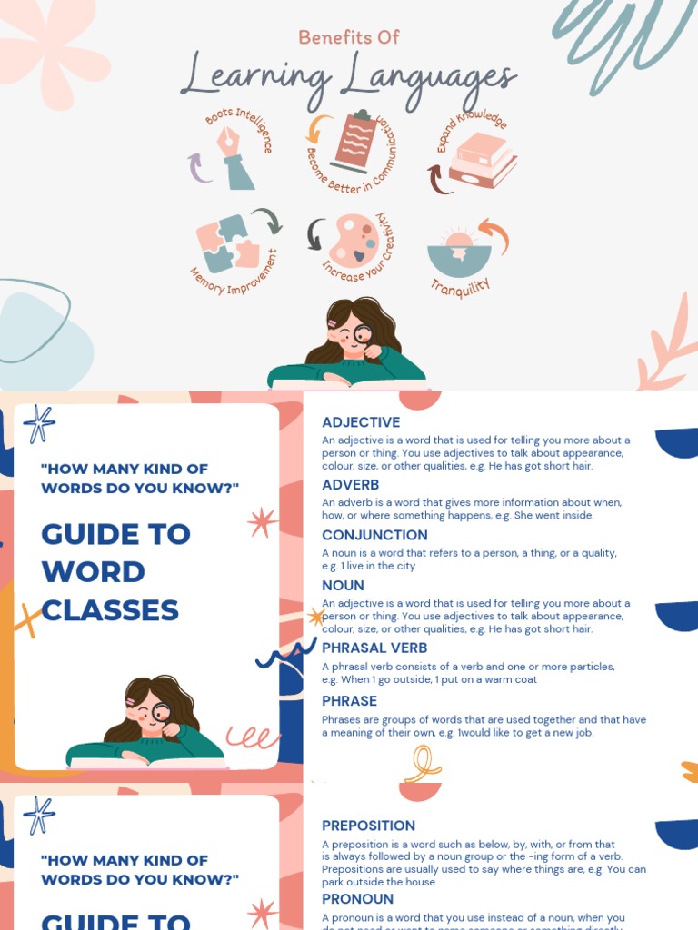 Language Learning and Word Classes Guide | PDF